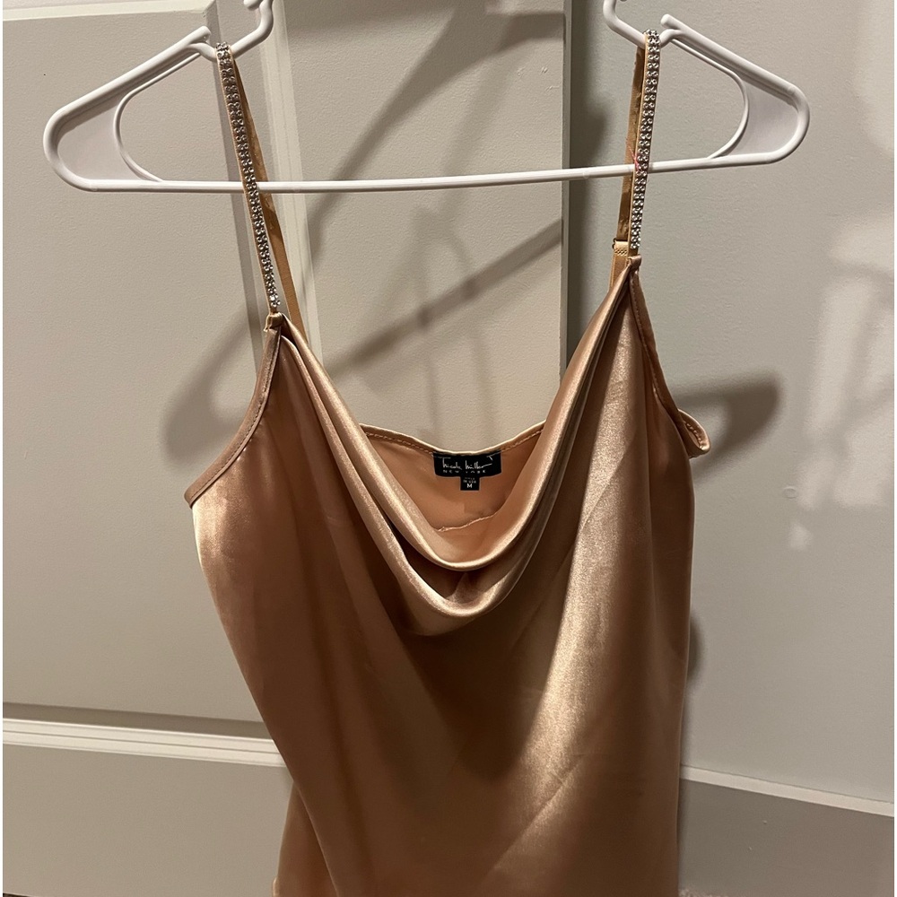Gold satin shirt